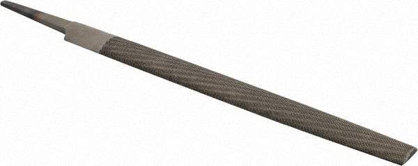 PFERD - 8" Long, Second Cut, Half Round American-Pattern File - Double Cut, 0.22" Overall Thickness, Tang - Top Tool & Supply