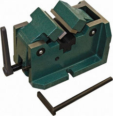 Interstate - 4" Jaw Width, 2-3/8" Max Jaw Opening, Manual Self Centering Vise - 11-27/64" OAL x 7-11/16" OAH - Top Tool & Supply