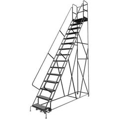 TRI-ARC - Rolling & Wall Mounted Ladders & Platforms Type: Rolling Warehouse Ladder Style: Rolling Platform Ladder - Top Tool & Supply