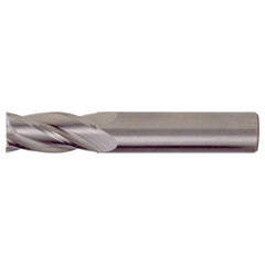 3/8″ × 3/8″ × 5/8″ × 2″ RHS / RHC Solid Carbide 4-Flute Square Nose Single End General Purpose End Mill - TiAlN - Exact Industrial Supply