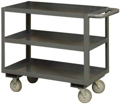 Durham - 3,000 Lb Capacity, 30" Wide x 60" Long x 40" High Heavy Duty Service Cart - 3 Shelf, Steel - Top Tool & Supply