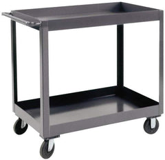 Durham - 1,200 Lb Capacity, 24" Wide x 36" Long x 37-5/8" High Heavy Duty Service Cart - 2 Shelf, Steel - Top Tool & Supply