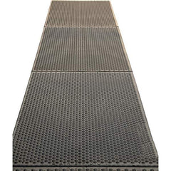 Barefoot - 2' Long x 3' Wide, Dry/Wet Environment, Anti-Fatigue Matting - Black, EPDM Rubber with EPDM Rubber Base - Top Tool & Supply