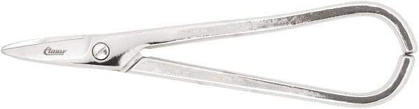 Clauss - 1" Length of Cut, Left Pattern Light Metal Snip - 7" OAL - Top Tool & Supply