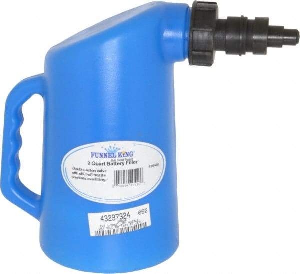 Funnel King - Automotive Battery Filler with Shutoff - 2 Quart Capacity - Top Tool & Supply