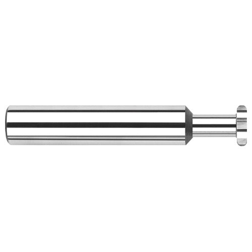 0.2500″ (1/4″) Cutter Diameter × 0.0469″ (3/64″) Radius × 0.3750″ (3/8″) Neck Length Carbide Full Radius Standard Keyseat Cutter, 6 Flutes - Exact Industrial Supply