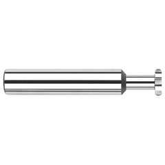 0.1562″ (5/32″) Cutter Diameter × 0.0100″ Radius × 0.2340″ (15/64″) Neck Length Carbide Full Radius Standard Keyseat Cutter, 6 Flutes - Exact Industrial Supply