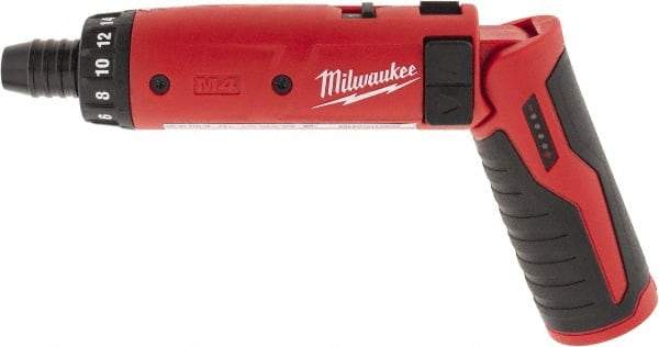 Milwaukee Tool - 4 Volts, Lithium-Ion Battery, Swivel Handle Cordless Screwdriver - 200, 600 RPM, 44 Inch/Lbs. Torque, 2 Speed - Top Tool & Supply