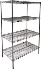 Value Collection - 4 Shelf Wire Shelving Unit - 36" Wide x 18" Deep x 74" High, - Top Tool & Supply