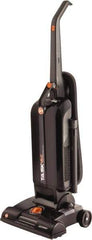 Hoover - Single Motor Lightweight Upright Vacuum Cleaner - 13-1/2" Cleaning Width, 12" Amps, Comfort Hand Grip, Black & Orange - Top Tool & Supply