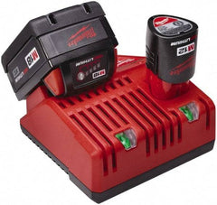 Milwaukee Tool - 12/18 Volt, 2 Battery Power Tool Lithium-Ion Battery Charger - M12 and M18 Not Included - Top Tool & Supply