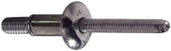 Marson - Protruding Head Steel Structural Blind Rivet - Steel Mandrel, 3/8" to 5/8" Grip, 0.49 to 0.53" Head Diam, 0.261" to 0.272" Hole Diam, 1/4" Body Diam - Top Tool & Supply