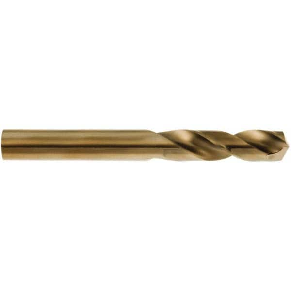 Screw Machine Length Drill Bit: 0.4219″ Dia, 135 °, Cobalt Oxide & Straw Finish, Spiral Flute