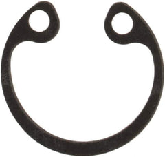 Rotor Clip - 0.015" Thick, Phosphate Finish, Steel Snap Internal Retaining Ring - 0.02" Groove Width, 0.009" Groove Depth, 0.268" Groove Diam, Grade 1060-1090 - Top Tool & Supply