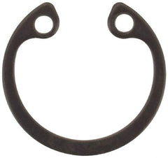 Rotor Clip - 0.025" Thick, Phosphate Finish, Steel Snap Internal Retaining Ring - 0.029" Groove Width, 0.011" Groove Depth, 0.397" Groove Diam, Grade 1060-1090 - Top Tool & Supply