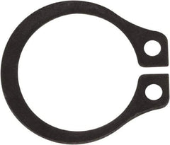 Rotor Clip - 0.352" Groove Diam, 3/8" Shaft Diam, Phosphate Steel, Snap External Retaining Rings - 0.029" Groove Width, 0.012" Groove Depth, 0.025" Ring Thickness, Grade 1060-1090 - Top Tool & Supply