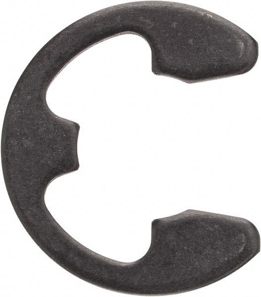 Rotor Clip - 0.396" Groove Diam, 1/2" Shaft Diam, Phosphate Steel, E Style External Retaining Rings - 0.046" Groove Width, 0.052" Groove Depth, 0.042" Ring Thickness, Grade 1060-1090 - Top Tool & Supply