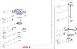 RivetKing - 3 to 6" Seal Kit for Rivet Tool - Includes O-Rings, Buffer, Seal Ring, Piston Ring - Top Tool & Supply