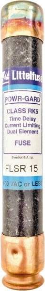 Value Collection - 300 VDC, 600 VAC, 15 Amp, Time Delay General Purpose Fuse - 200 kA Rating - Top Tool & Supply