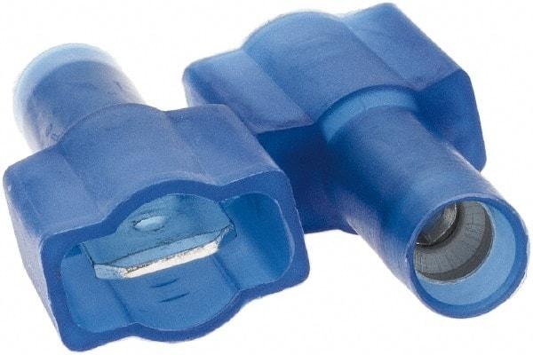 Value Collection - 16 to 14 AWG, Nylon, Fully Insulated, Male Wire Disconnect - 1/4" Wide Tab, Blue - Top Tool & Supply