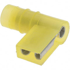 Value Collection - 12 to 10 AWG, Nylon, Fully Insulated, Female Wire Disconnect - 1/4" Wide Tab, Yellow, CSA Certified, UL Listed - Top Tool & Supply