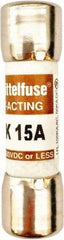 Value Collection - 600 VAC, 15 Amp, Fast-Acting Semiconductor/High Speed Fuse - 1-1/2" OAL, 100 at AC kA Rating, 13/32" Diam - Top Tool & Supply