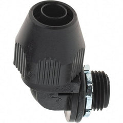 Value Collection - 3/8" Trade, PVC Compression & Threaded Angled Liquidtight Conduit Connector - Top Tool & Supply