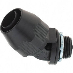 Value Collection - 3/4" Trade, PVC Compression & Threaded Angled Liquidtight Conduit Connector - Top Tool & Supply