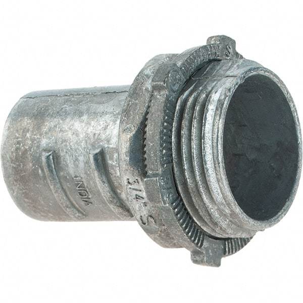 Value Collection - 3/4" Trade, Die Cast Zinc Threaded Straight FMC Conduit Connector - Top Tool & Supply