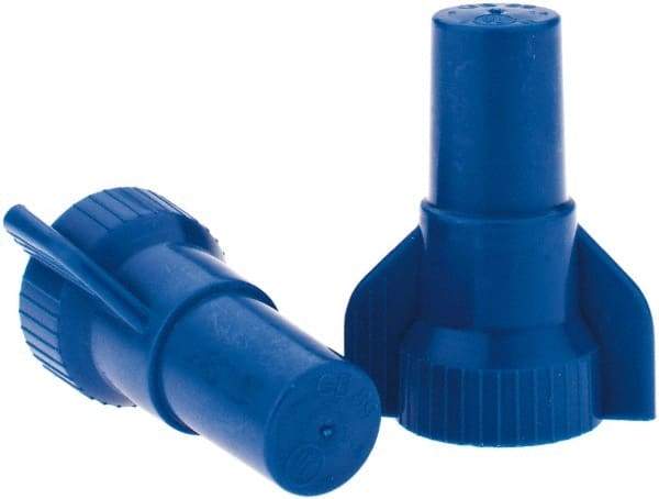 Value Collection - 16 to 14 AWG, 300 & 600 Volt, Wing Twist on Wire Connector - Blue, 221°F - Top Tool & Supply