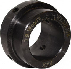 TB Wood's - 2-1/8" Bore, 1/2" x 1/4" Keyway Width x Depth, 3.65" Hub, WE10 Flexible Coupling Shaft Hub - 3.65" OD, 1.88" OAL, Steel, Type BTS - Top Tool & Supply