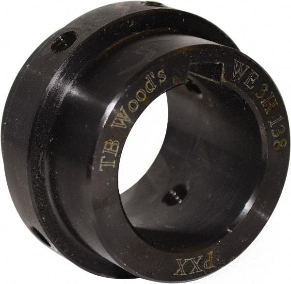 TB Wood's - 1/2" Bore, 1.85" Hub, WE2 Flexible Coupling Shaft Hub - 1.85" OD, 0.94" OAL, Steel, Type BTS - Top Tool & Supply