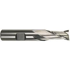 1/2 Dia. x 3 Overall Length 2-Flute Square End M-42 Cobalt SE End Mill-Round Shank-Center Cut-Uncoated - Top Tool & Supply