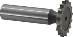 Whitney Tool Co. - 1-1/8" Diam x 1/8" Face Width, Cobalt, 16 Teeth, Shank Connection Woodruff Keyseat Cutter - Uncoated, 2-1/8" OAL x 1/2" Shank, Straight Teeth - Top Tool & Supply