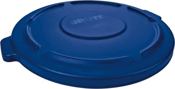 Rubbermaid - Round Lid for Use with 32 Gal Round Trash Cans - Blue, Low-Density Polyethylene, For Brute Trash Cans - Top Tool & Supply