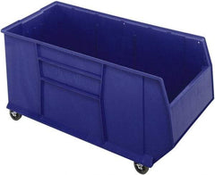 Quantum Storage - 175 Lb. Load Capacity, 41-7/8" Deep, Blue Polypropylene Hopper Stacking Bin - 17-1/2" High x 19-7/8" Wide x 41-7/8" Long - Top Tool & Supply