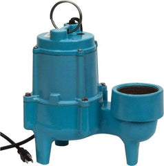 Little Giant Pumps - 4/10 hp, 8.5 Amp Rating, 115 Volts, Manual Operation, Sewage Pump - 1 Phase, Cast Iron Housing - Top Tool & Supply