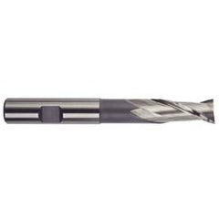 1/4 Dia. x 3-1/16 Overall Length 2-Flute Square End High Speed Steel SE End Mill-Round Shank-Center Cut-Uncoated - Top Tool & Supply