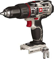 Porter-Cable - 20 Volt 1/2" Chuck Pistol Grip Handle Cordless Drill - 0-400 & 0-1600 RPM, Single-Sleeve Ratcheting Chuck, Reversible, Lithium-Ion Batteries Not Included - Top Tool & Supply