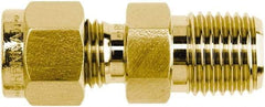 Brennan - 1/4" OD, Brass Male Connector - NPT Ends - Top Tool & Supply