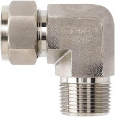 Brennan - 1/2" OD, Stainless Steel Male Elbow - MNPT Ends - Top Tool & Supply