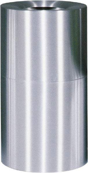 Rubbermaid - 21 Gal Aluminum Round Decorative Waste Receptacle With Top - Aluminum, 32" High - Top Tool & Supply