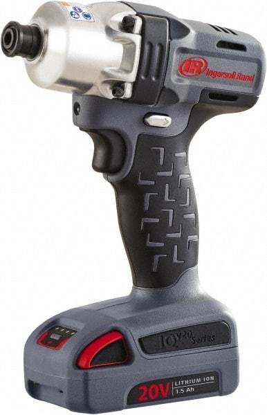 Ingersoll-Rand - 1/4" Drive 20 Volt Pistol Grip Cordless Impact Wrench & Ratchet - 1,700 RPM, 2,800 BPM, 165 Ft/Lb Torque, 2 Lithium-Ion Batteries Not Included - Top Tool & Supply