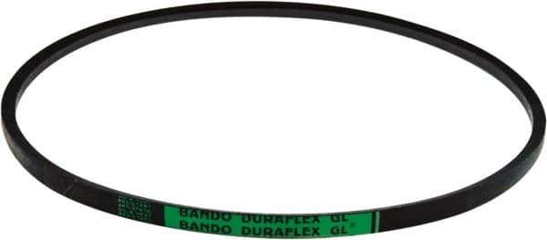 Bando - Section 5L, 21/32" Wide, 56" Outside Length, V-Belt - Rubber Compound, Black, Fractional HP, No. 5L560 - Top Tool & Supply