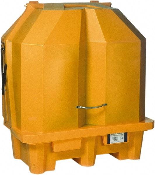 UltraTech - 66 Gal Sump, 3,000 Lb Capacity, 2 Drum, Polyethylene Spill Deck or Pallet - 57" Long x 31" Wide x 65" High, Liftable Fork, Drain Included, Inline Drum Configuration - Top Tool & Supply