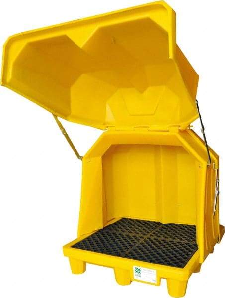 UltraTech - 66 Gal Sump, 6,000 Lb Capacity, 4 Drum, Polyethylene Spill Deck or Pallet - 58" Long x 54" Wide x 65" High, Liftable Fork, Drain Included, 2 x 2 Drum Configuration - Top Tool & Supply