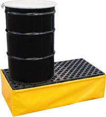 UltraTech - 66 Gal Sump, 1,200 Lb Capacity, 2 Drum, Polyethylene Spill Deck or Pallet - 56" Long x 25" Wide x 6" High, Liftable Fork, Inline Drum Configuration - Top Tool & Supply