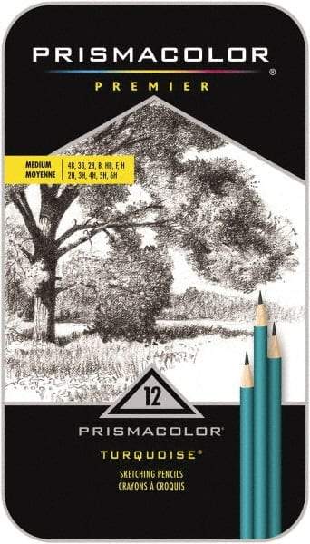 Prismacolor - 2B, 2H, 3B, 3H, 4B, 4H, 5H, 6H, B, F, H, HB Graphite Pencil - Graphite - Top Tool & Supply