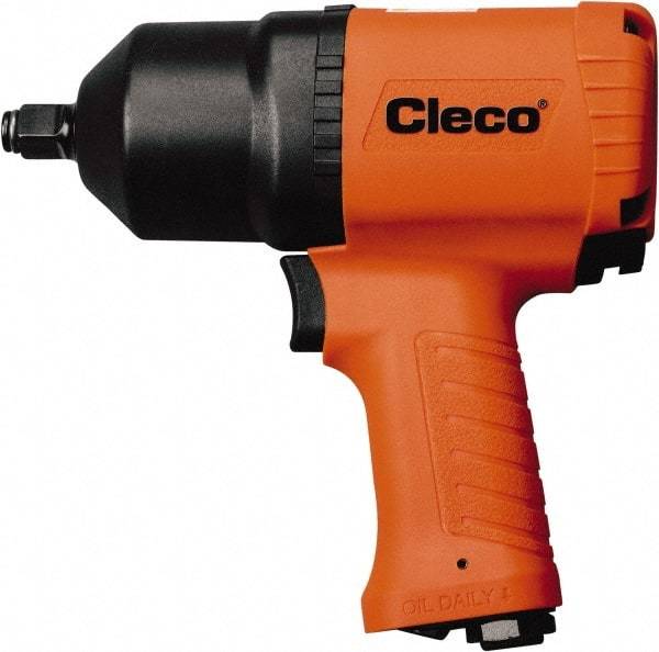 Cleco - 1/2" Drive, 8,000 RPM, 800 Ft/Lb Torque Impact Wrench - Pistol Grip Handle, 1,250 IPM, 40.5 CFM, 90 psi, 1/4" NPT Inlet - Top Tool & Supply