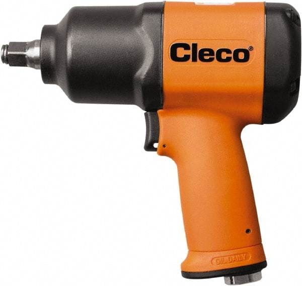 Cleco - 1" Drive, 5,500 RPM, 1,300 Ft/Lb Torque Impact Wrench - Pistol Grip Handle, 1,000 IPM, 40.5 CFM, 90 psi, 1/4" NPT Inlet - Top Tool & Supply